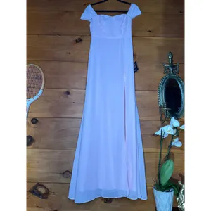 NWT Lulus Magical Magnetism Light Pink Off-the-Shoulder Maxi Dress Gala Size S thumbnail 5