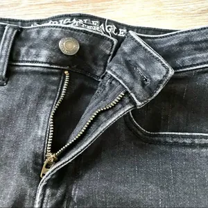 American eagle outfitters black super stretch hi rise shortie thumbnail 4