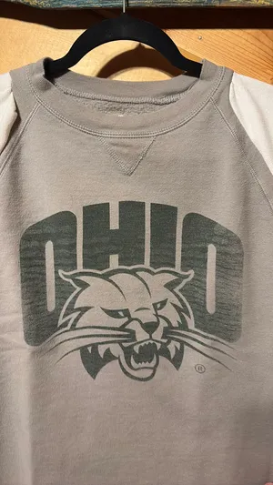 Vintage Ohio University bobcat crewneck sweatshirt cut off - M thumbnail 1
