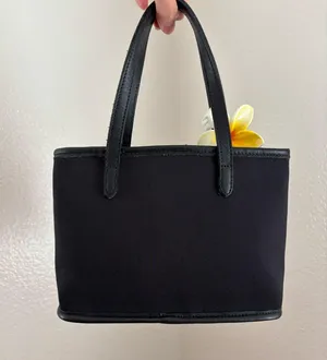 Vintage Coach Black Mini Tote thumbnail 3