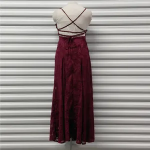 AU D'AMOUR Womens Dress Size Small Burgundy Midi Open Back Cocktail Party thumbnail 4