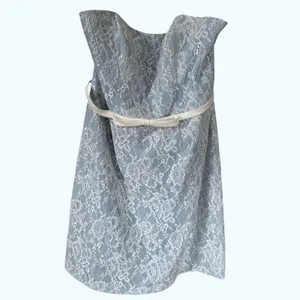 Alfred Angelo Lace Strapless Cocktail Dress Sz‎ 12 Blue thumbnail 8