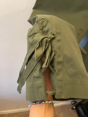 Banana Republic Olive Green Petite Cropped Pants 12P thumbnail 4