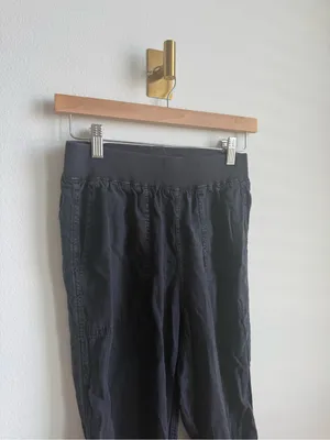 Faherty Arlie Pull-On Jogger Pants Black Tencel Linen Blend Women's Small thumbnail 4