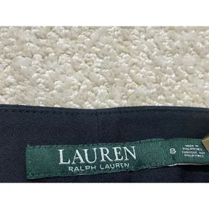Lauren Ralph Lauren Black Flat Front Straight Dress Pants Size 8 Classic Stretch thumbnail 8