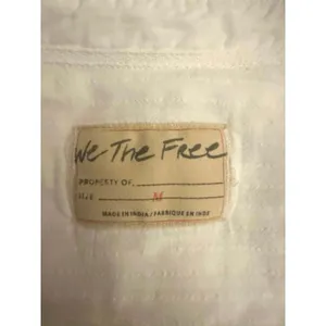 Free People Menswear Oversized Tuxy Vibes Shirt Optic White Size Medium Bohemian thumbnail 10