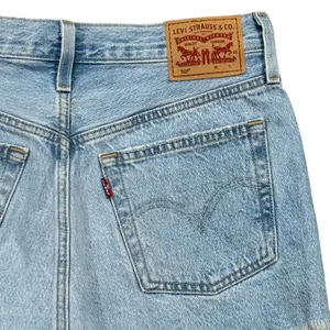 Vintage Levi's 501 light wash distressed jeans. Waist 27 (2" inseam) thumbnail 5