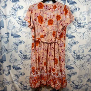Zesica Floral wrap dress SZ L thumbnail 3