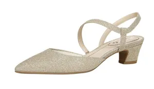 NWT Lifestride Strappy Pointed-Toe Pumps H5061S3 Light Gold Shimmer 10W thumbnail 1