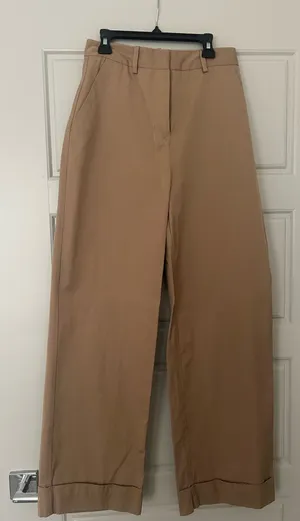Zara Women’s Khaki Trouser Pants Size Small thumbnail 1