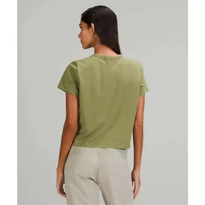 ✨ Lululemon Classic-Fit Cotton-Blend Bronze Green Sz Small T-Shirt✨ thumbnail 5