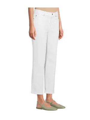 Eileen Fisher Womens Straight Cropped Jeans S5GDD-P4870M White XL thumbnail 11
