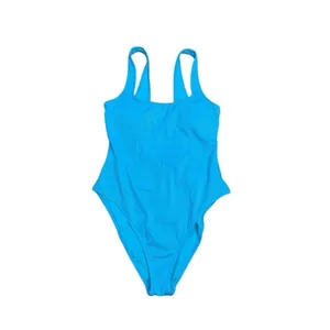 Aerie Crinkle Birthday Suite One piece Swimsuit Cheekiest Cut Blue Large thumbnail 3