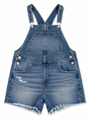 Universal Threads Denim Overalls Women's Size 6 Distressed Frayed Hem Overalls thumbnail 1