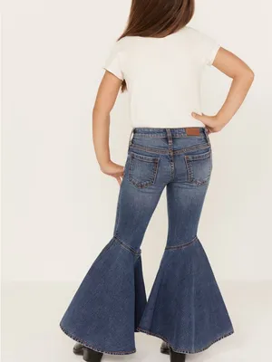 Shyanne Light Blue Flare Panel Jeans thumbnail 2