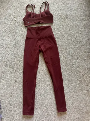 Lululemon burgundy orange set  thumbnail 2