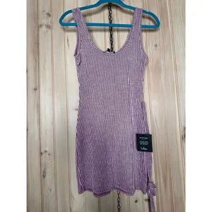 NWT Lulus Sleeveless Mini Dress Washed Blue Magenta Party Casual Bundle Size XS thumbnail 6