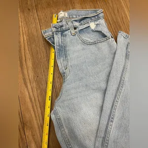 Abercrombie & Fitch Light Blue Straight Leg Jeans thumbnail 7