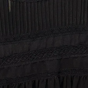 Women's Band of Gypsies Black Charmante Lace-Trim Top Size Medium‎ thumbnail 3