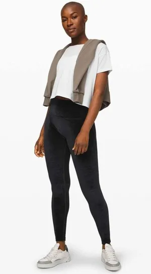 Lululemon Wunder Lounge High-Rise Tight 28" Crushed Velvet Size 4 thumbnail 3