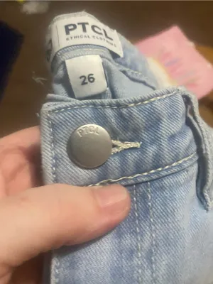 Nordstrom PTCL Women's Light Blue High-Rise Jeans - Size 26 thumbnail 3
