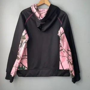 Trail Crest Sweatshirt Size Medium Hooded Pink Camouflage Fleece Lined Thermal thumbnail 4
