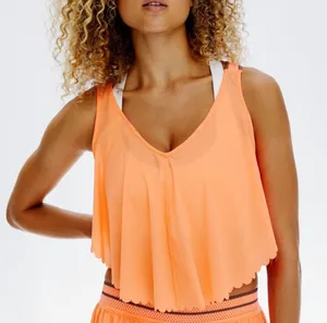 Free People Movement Neon Mango Pretty Lil Running Top thumbnail 1
