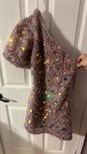Pink Sequin Endless Rose Mini Dress thumbnail 2