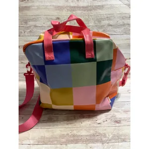 Talking Out of Turn TOOT Bold Checker Skate Bag Crossbody Water Resistent NWOT thumbnail 2