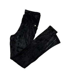 Fabletics Pants High Waist Crushed Velvet Velour Crossover Leggings Medium thumbnail 3
