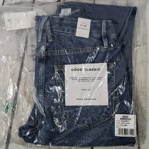 Good American Good Classic‎ Raw Hem Jeans 2/26 NWT thumbnail 13