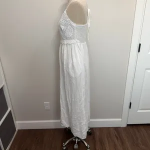 Universal Threads Small Crochet Trim Maxi Sundress Halter Gauze Beachy Resort thumbnail 6