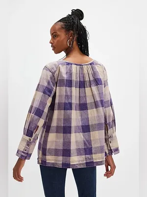 Free people Big Bow Plaid Pullover thumbnail 3