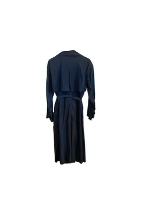 JustFab Double Breasted Longline lightweight Denim Trench Coat Belted minimalist thumbnail 15