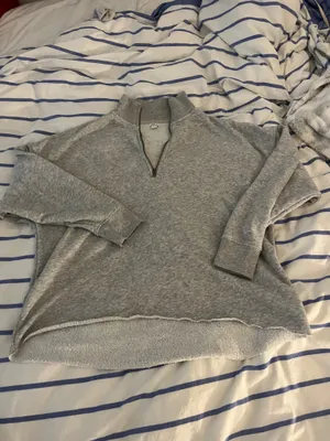 Aerie Quarter-Zip Pullover Grey thumbnail 2