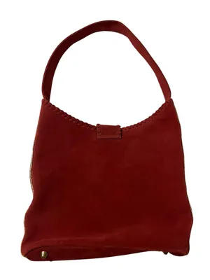 Sundance Leather Hobo Bag Suede Side Beaded Handbag Purse Southwest Boho Western thumbnail 3