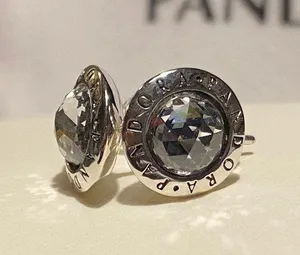 Pandora Radiant Logo cubic zirconia and silver studs, new. Shine logo thumbnail 1