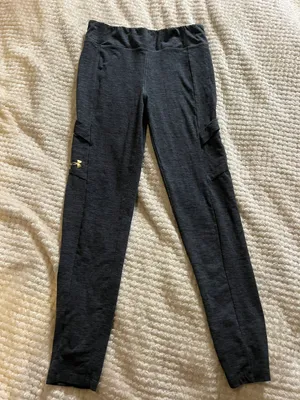 Under Armour Grey Cellphone Pockets Grey Leggings thumbnail 1