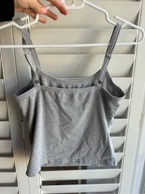 Gray Tank Top Jersey y2k Style Edikted thumbnail 2