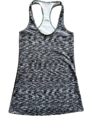 Lululemon Cool Racerback Dramatic Static White Black Women's Tank Top‎ thumbnail 1