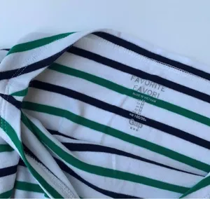 GAP Striped Long Sleeve Top in Blue Green & White thumbnail 3