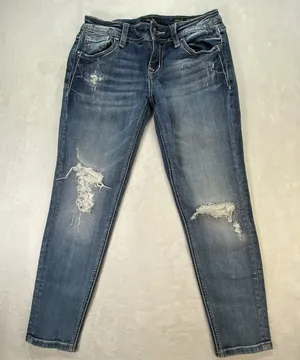 Miss Me Jeans‎ Women's Size 26 signature ankle skinny Denim Embellished Pockets thumbnail 1