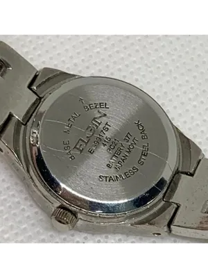 Vintage Elgin women’s watch silver tone mop dial Gemstones quartz 23mm running thumbnail 7