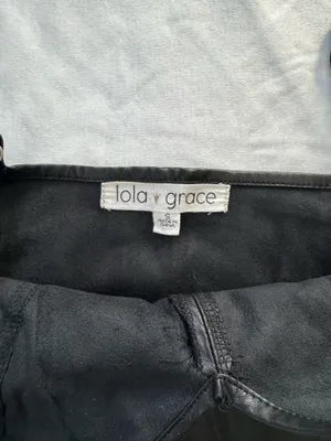 Lola Grace Black Faux Leather Top thumbnail 4