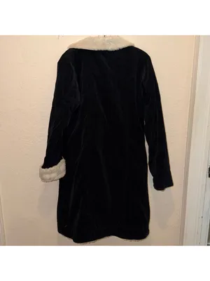 Corduroy Jacket with White Faux Fur Collar Large thumbnail 5