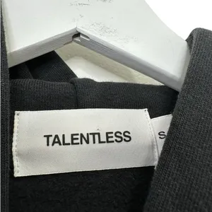 Talentless Black Hoodie Sweatshirt Unisex Minimal Logo Pullover Size Small thumbnail 4