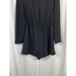 Amanda Uprichard Revolve Black Baldwin Long Sleeve Romper Sz.M thumbnail 8