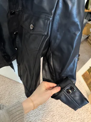 NWT Faux Leather Jacket thumbnail 3