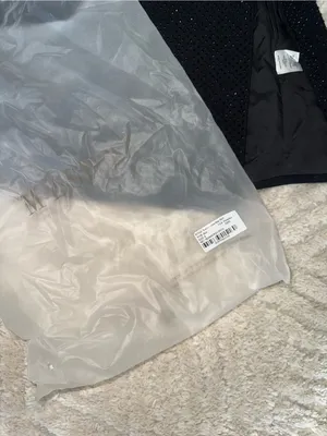 NWT Sacha Diamante Mini Skirt With Split - Black thumbnail 3