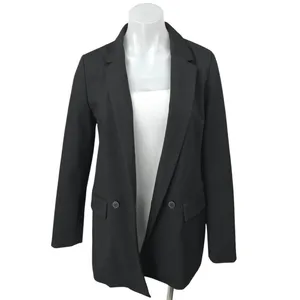 GAP Women's Black Double Breasted Long Sleeve Notch Collar Blazer Coat Jacket 4 thumbnail 3